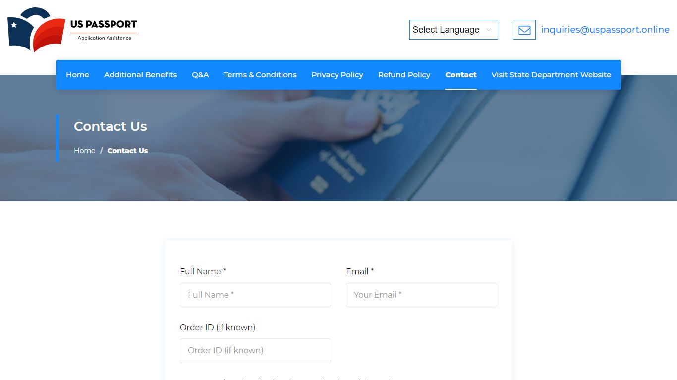 Contact Us - USA PAssport Application Assistance Service