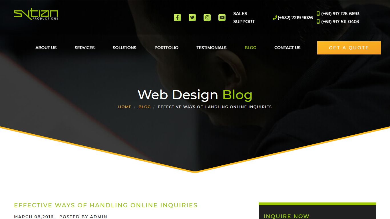 Effective Ways of Handling Online Inquiries